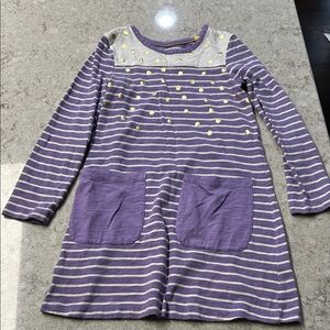 Mini Boden Purple and White Striped Top